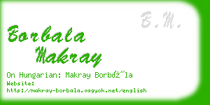 borbala makray business card